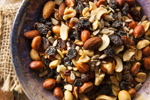 Mixed nuts study snack