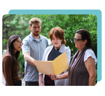 Accounting graduate at work