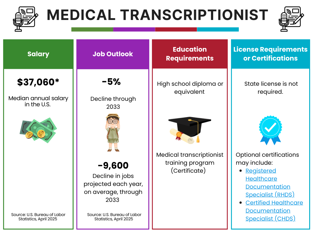 Medical Transcriptionist Career summary Medical Transcriptionist career