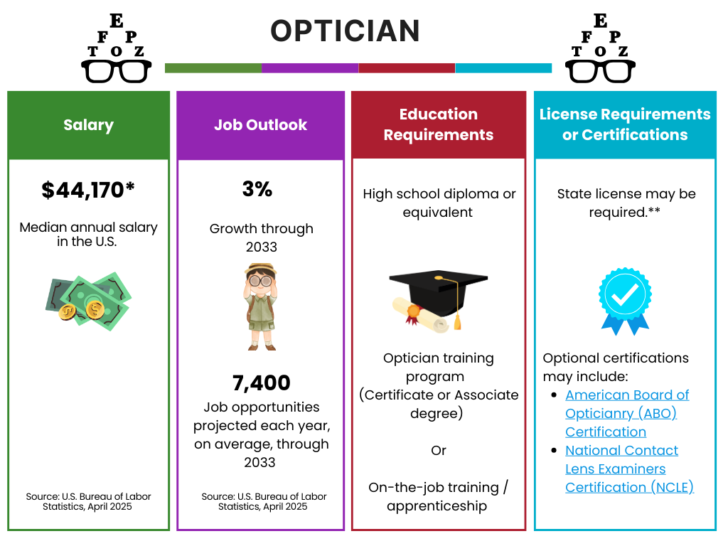 Optician Career summary Optician career