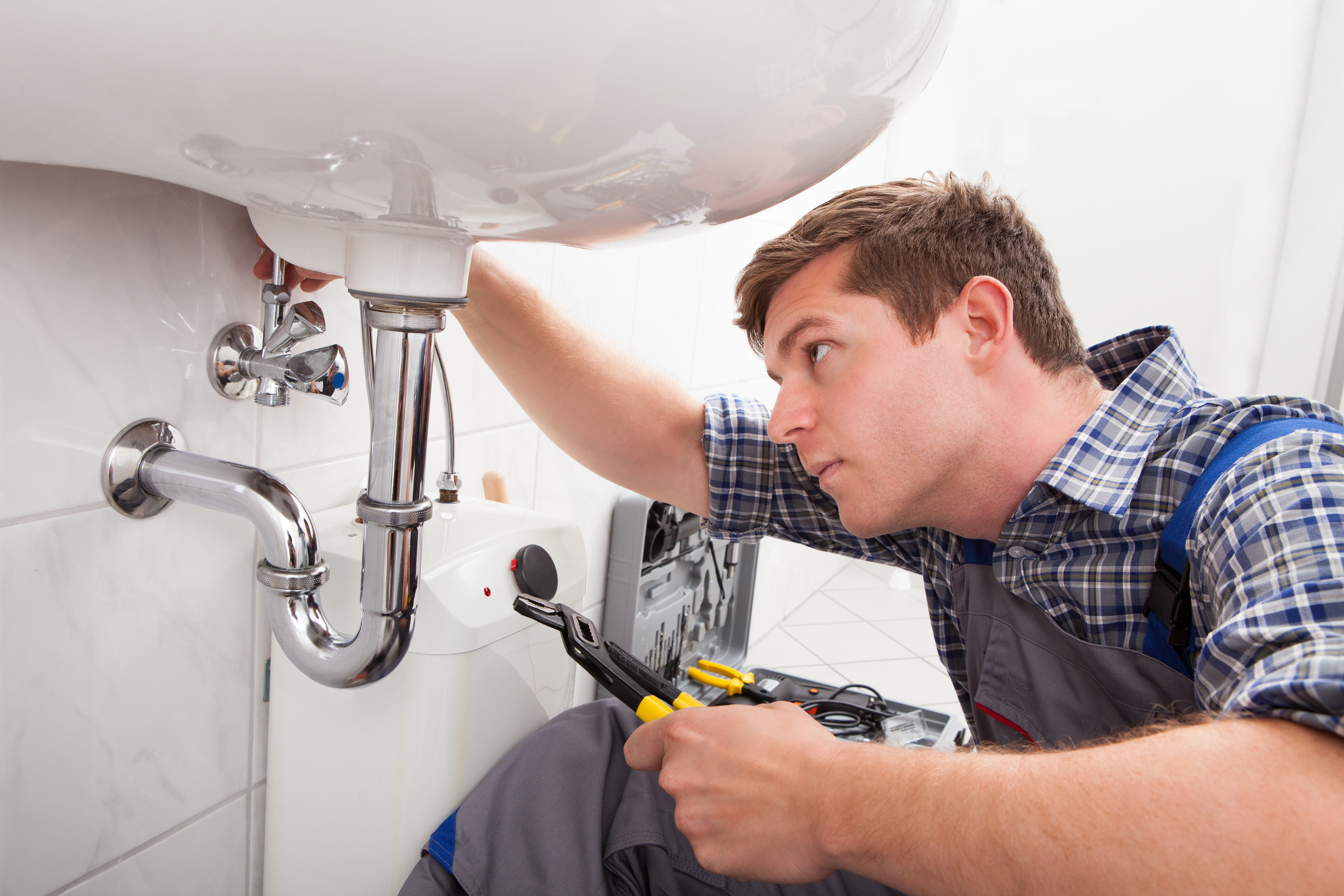 Plumber working